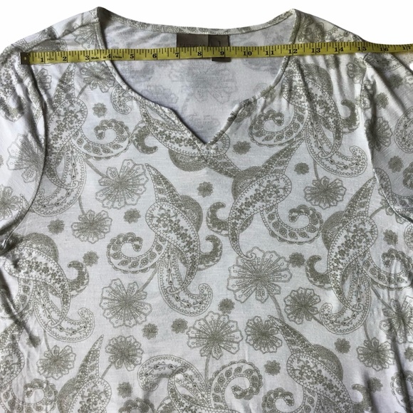 Chico’s EASYWEAR Top Size 1 Paisley - Picture 5 of 11